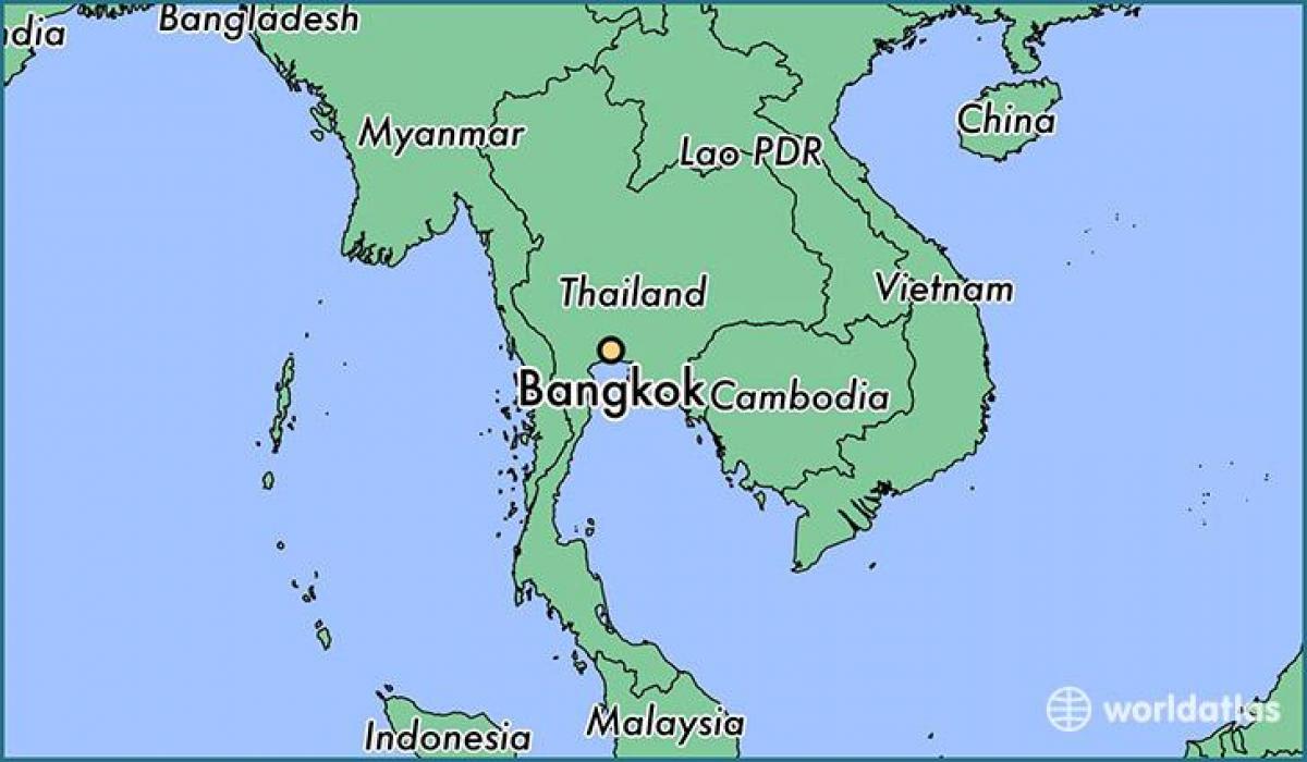 karta za Bangkok zemlji