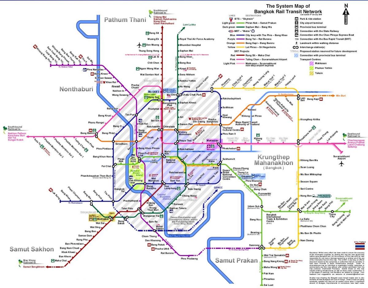 metro Bangkok: karta 2016