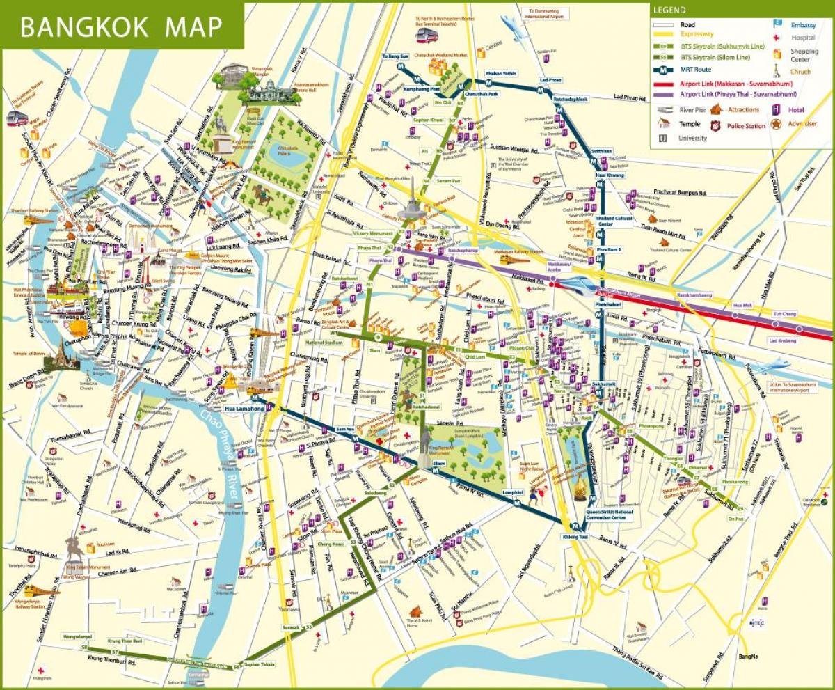 karta za Bangkok ulica