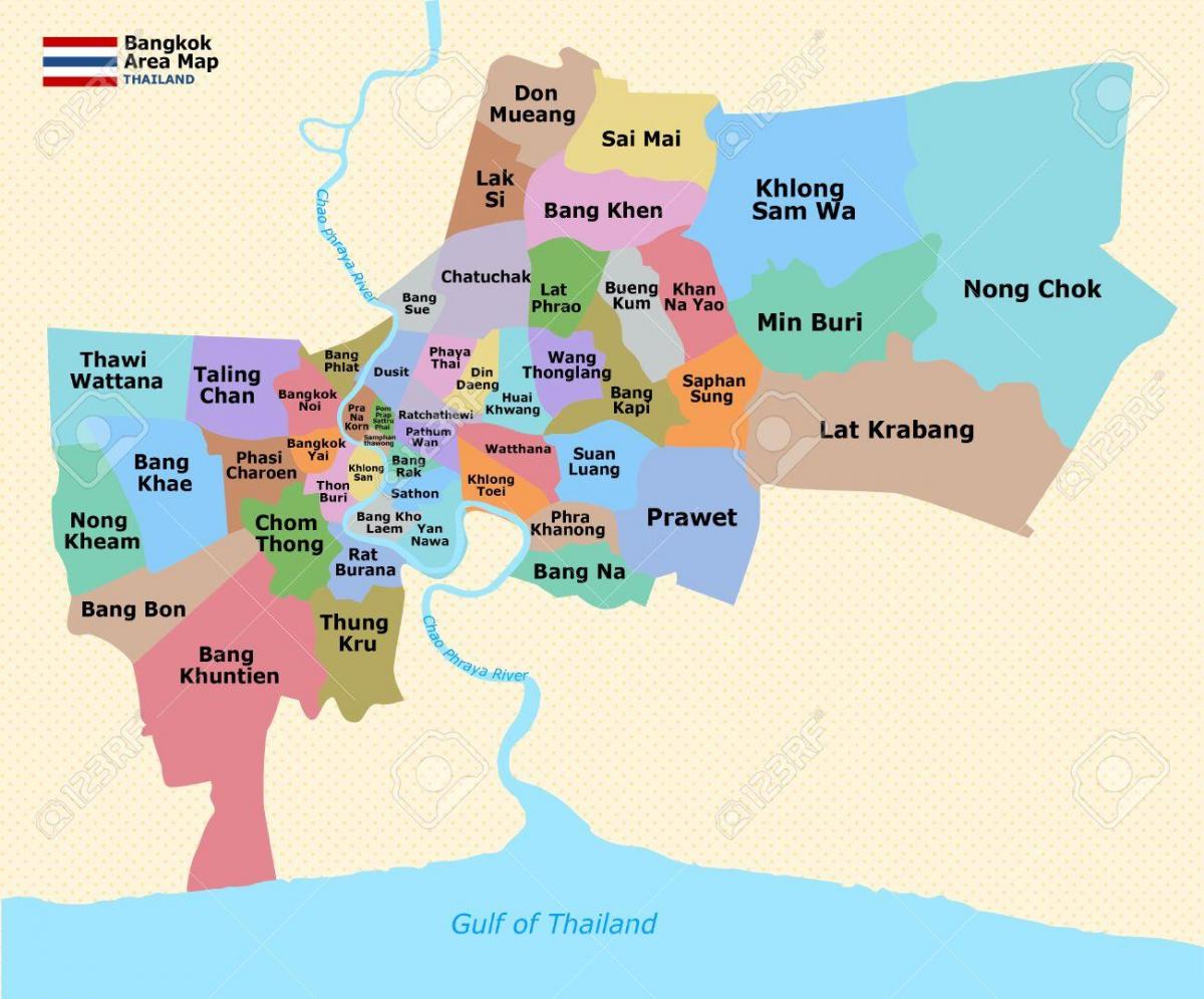 karta za Bangkok područje