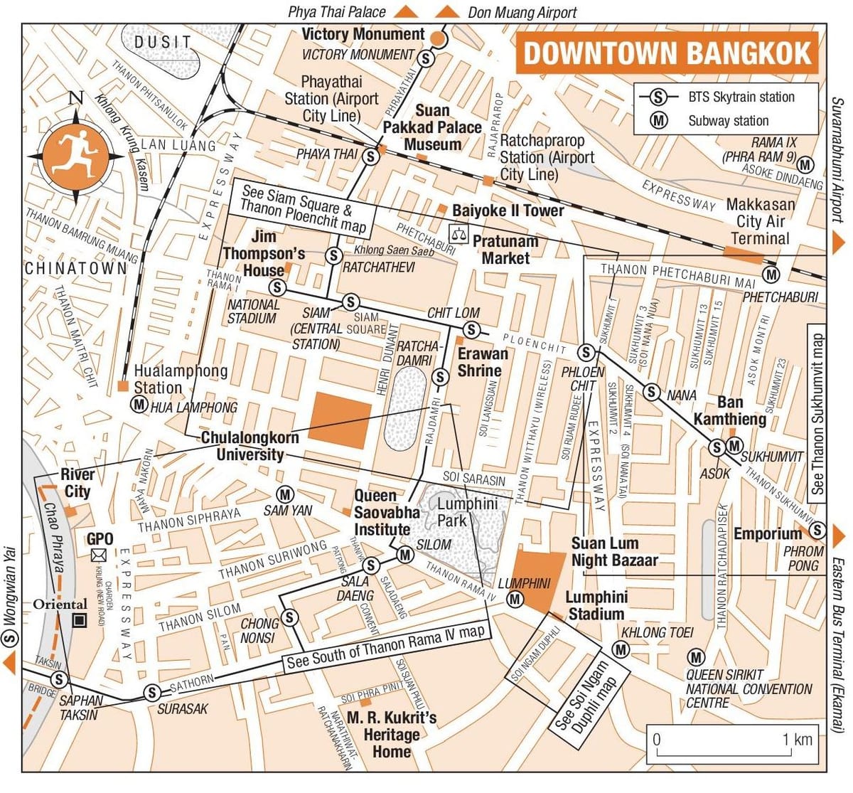 centru Bangkoka kartica