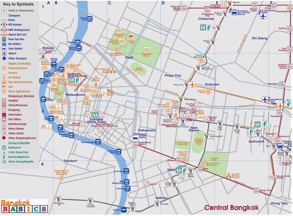 karta centra u Bangkoku