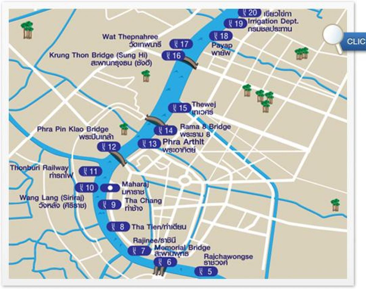 karta rijeke Bangkok express-brodom