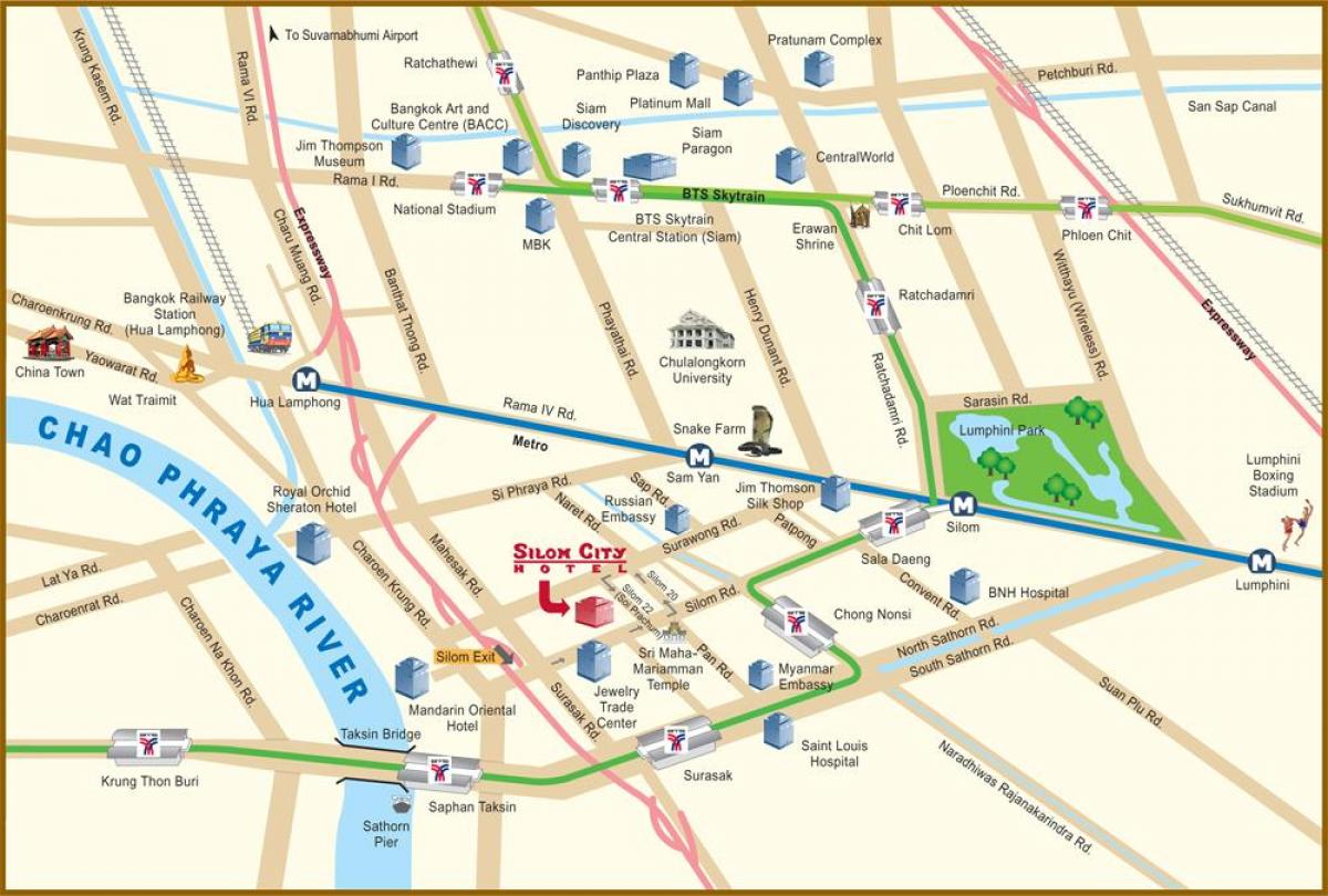 karta rijeke Bangkok