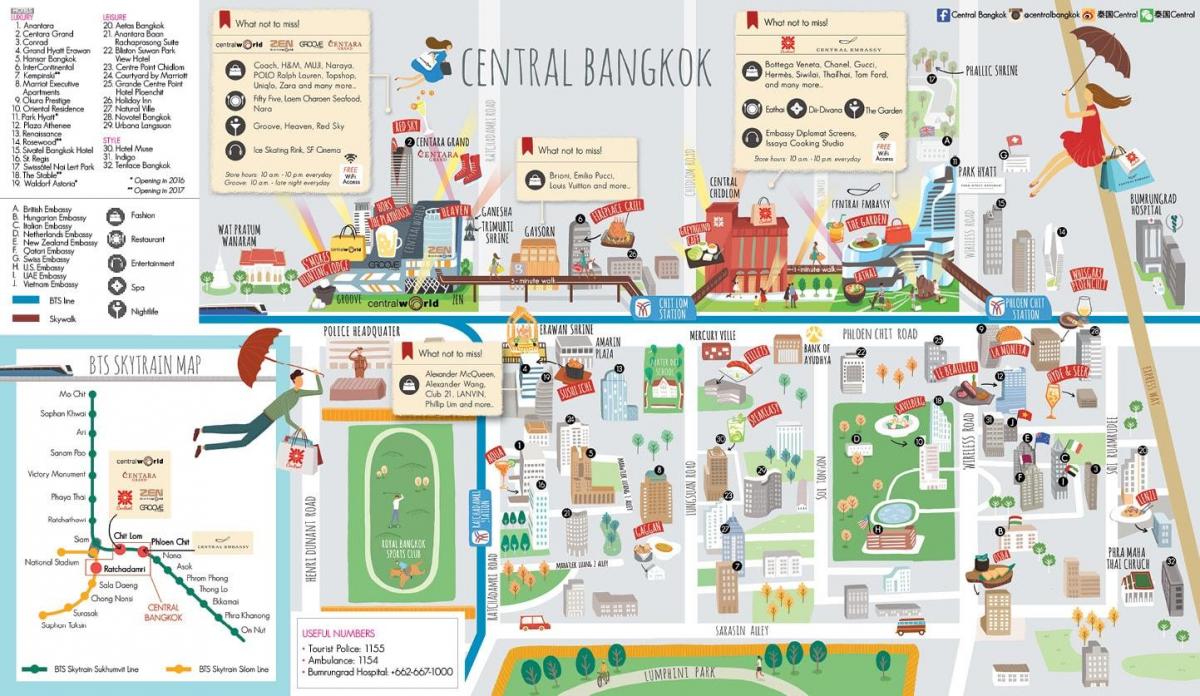 trgovački centar u Bangkok na karti