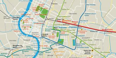 Karta centra grada Bangkok 