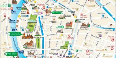 Bangkok mjesta za posjetiti na karti