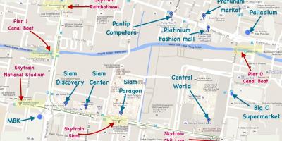 Karta za Bangkok na tržištima