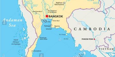 Bangkok, Tajland karta svijeta
