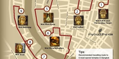 Karta za Bangkok hram turneju