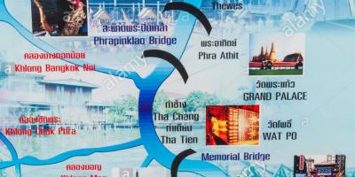 Karta rijeke Chao phraya u Bangkoku