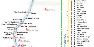 Rijeka Bangkok trajektom karti