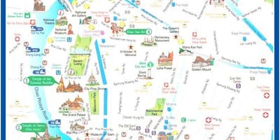 Bangkok, Tajland turistička karta