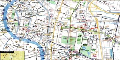 Turistička karta za Bangkok na engleskom