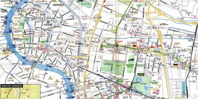 Turistička karta za Bangkok na engleskom